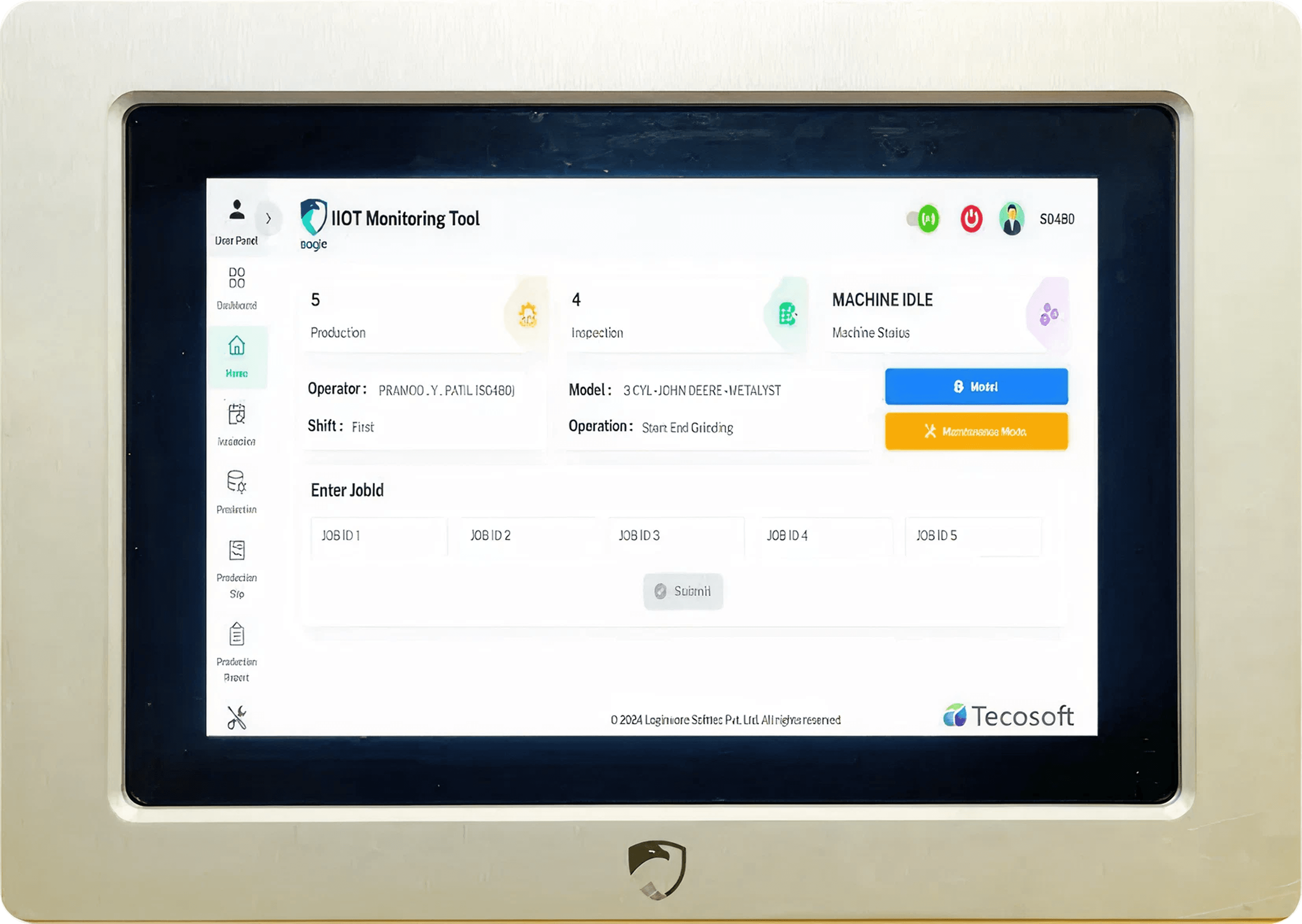 Industrial Display HMI Panel
